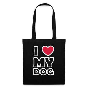 Hund Chien - Sac en tissu - noir - Devant