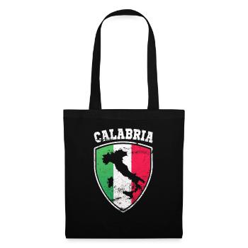 Calabria Italia Flag Souvenir Italian Vintage - Sac en tissu - noir - Devant