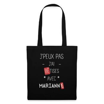 J'peux pas j'ai bêtise avec marraine - Sac en tissu - noir - Devant