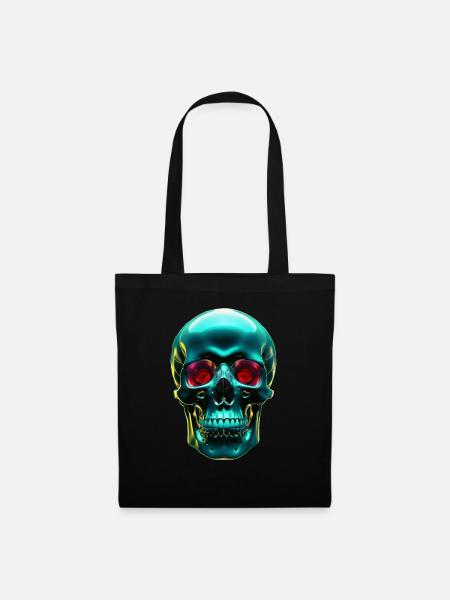 Green Skull - Stoffbeutel - Schwarz