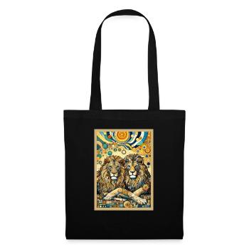 Lions Lion Two Lions - Tote Bag - black - Front