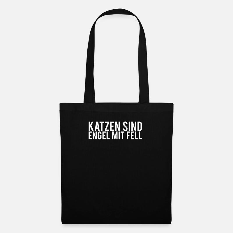 Lustige Katzen - Stoffbeutel - Schwarz