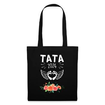 Tata 2024 Announcement Birth Baby Flowers - Tote Bag - black - Front