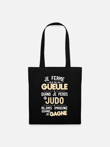Ich halte nicht den Mund, wenn ich im Judo verliere - Stoffbeutel - Schwarz