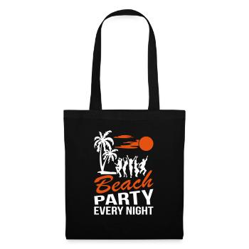 Beach Party Night - Stoffbeutel - Schwarz - Vorne
