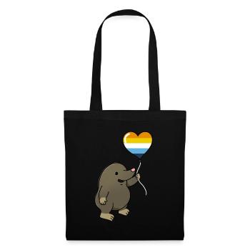 Mole Heart Balloon Aroace Pride - Tote Bag - black - Front