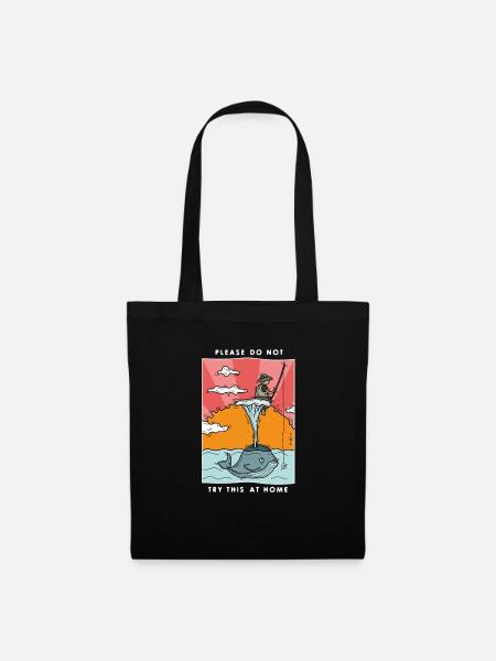 N’essayez pas cela à la maison (blanc) - Sac en tissu - noir