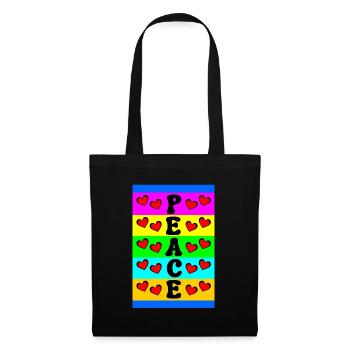 Peace And Love - Tote Bag - black - Front