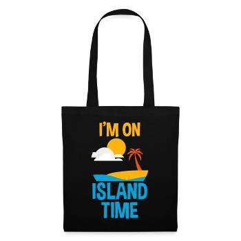 Je suis sur l’île - Sac en tissu - noir - Devant