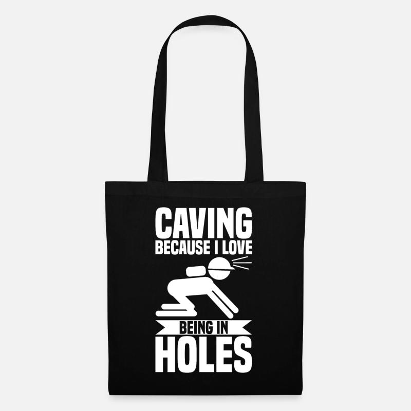 Caver Caving - Tote Bag - black