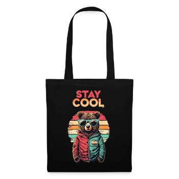 Se détendre à la manière d’un ours - Sac en tissu - noir - Devant