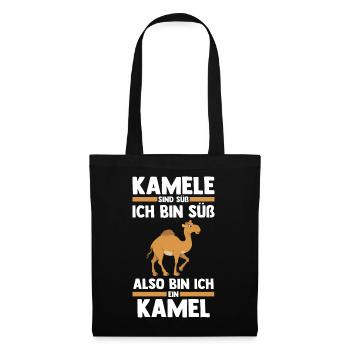 Kamel - Stoffbeutel - Schwarz - Vorne