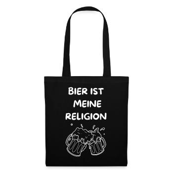 LA BIÈRE EST MA RELIGION - Sac en tissu - noir - Devant