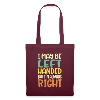 Dicton gaucher - Sac en tissu - bordeaux - Devant