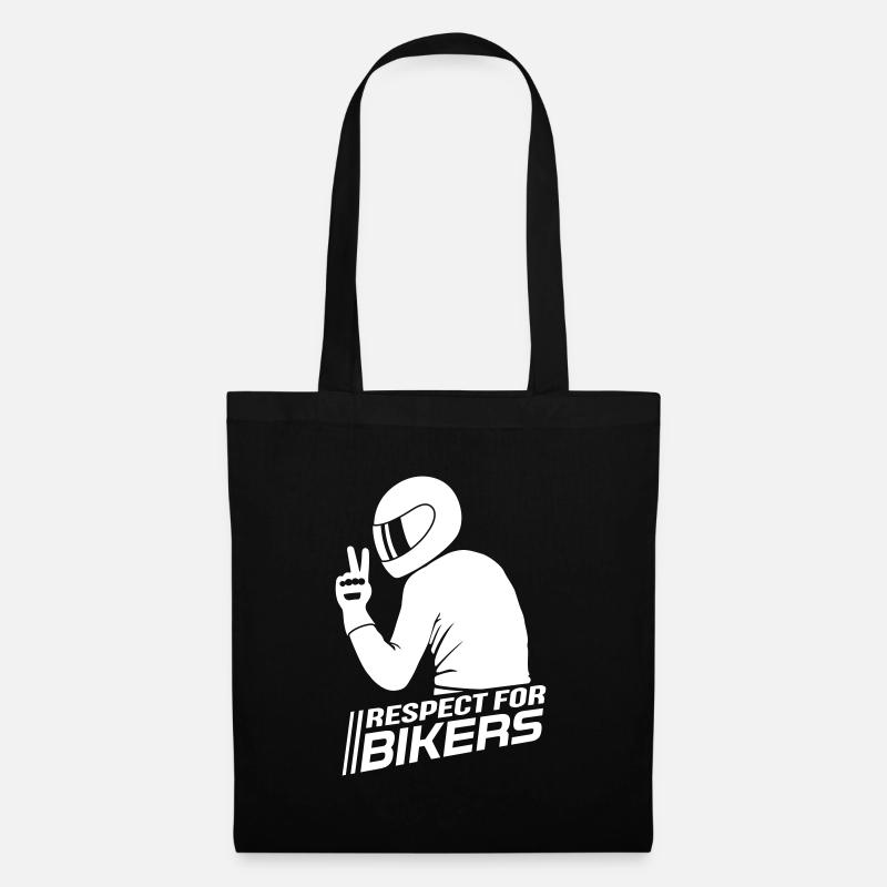 Respect for Bikers - Stoffbeutel - Schwarz