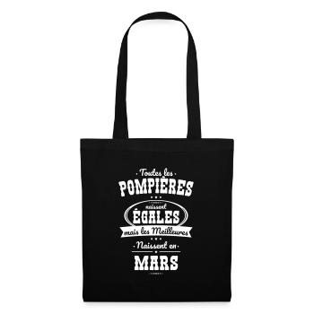 Pompières égales meilleures naissent en Mars - Sac en tissu - noir - Devant