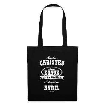 Caristes égaux meilleurs naissent en Avril - Sac en tissu - noir - Devant