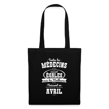 Médecins égales meilleures naissent en Avril - Sac en tissu - noir - Devant