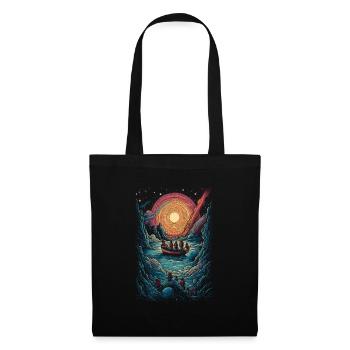 Groupe de canoë surréaliste dans l’univers soleil - Sac en tissu - noir - Devant