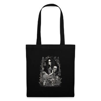 Belle, femme squelette d’horreur de conte de fées - Sac en tissu - noir - Devant