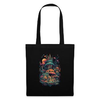 Trippy Explosion - Psychedelisches Motiv - Stoffbeutel - Schwarz - Vorne
