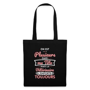 Plusieurs dans tête la Vétérinaire l'emporte - Sac en tissu - noir - Devant