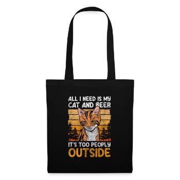 Chats, Chaton, Miaou, Mignon - Sac en tissu - noir - Devant
