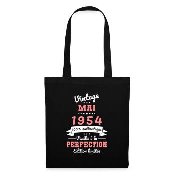 70th Anniversary - Vintage - May 1954 - Tote Bag - black - Front