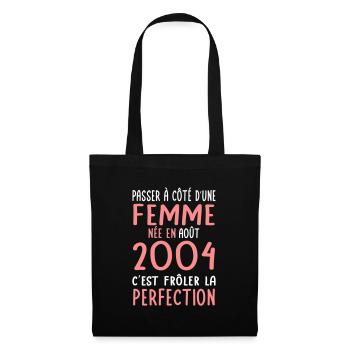 20th Anniversary - Born in August 2004 - Tote Bag - black - Front