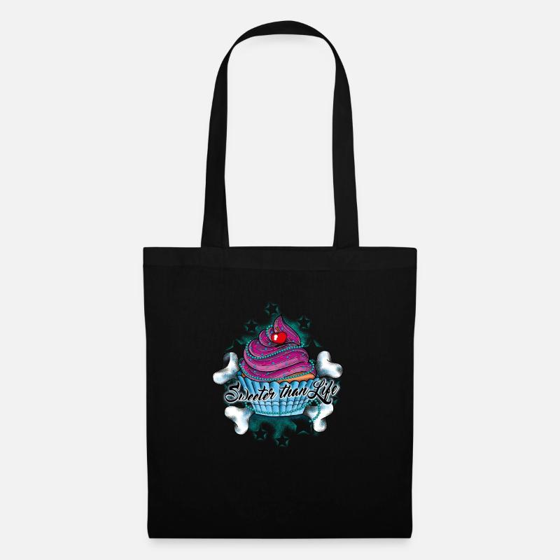 Cupcake - Sweeter than Life - Stoffbeutel - Schwarz
