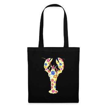 Lobster with flowers - Tote Bag - black - Front