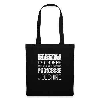 desole princesse - Sac en tissu - noir - Devant