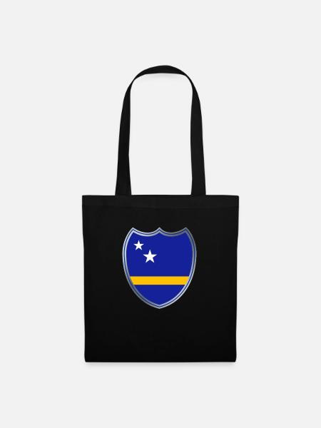 Curacao (Wappen) - Stoffbeutel - Schwarz