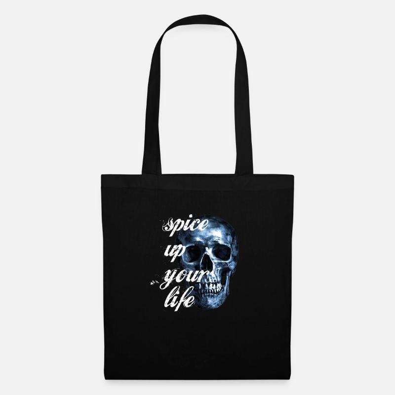 spice up your life blue skull - Stoffbeutel - Schwarz