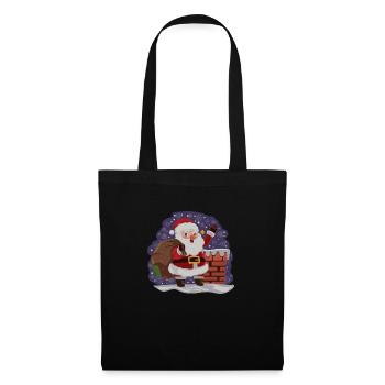 Der Weihnachtsmann ist da. - Stoffbeutel - Schwarz - Vorne