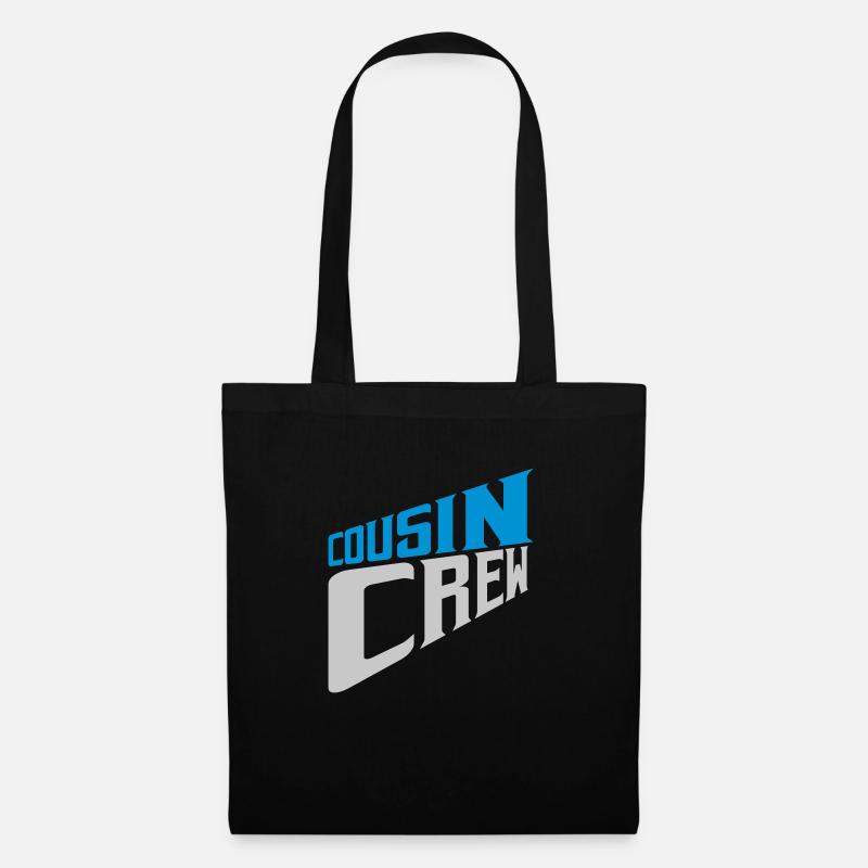 Logo de l’équipe Cousin Crew - Sac en tissu - noir