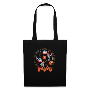 BOOO Halloween Circle - Sac en tissu - noir - Devant