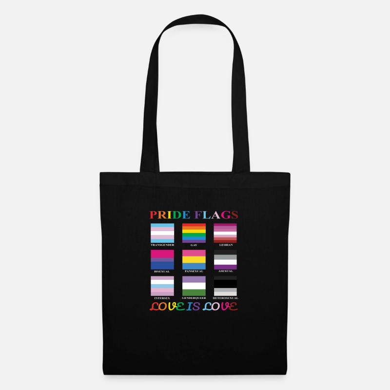 Pride-Flaggen - Stoffbeutel - Schwarz