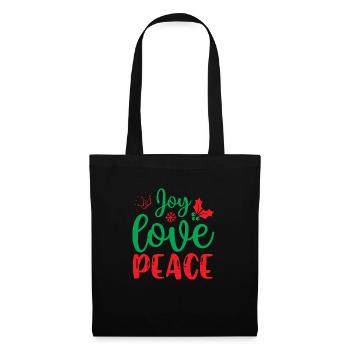 Joy love peace - Christmas humor - Tote Bag - black - Front