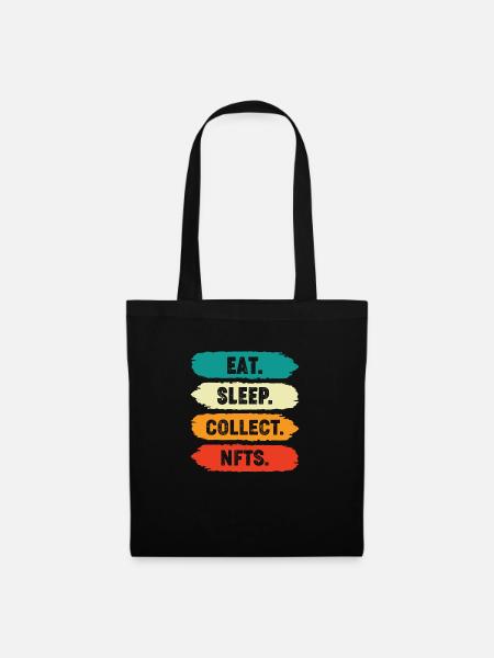 EAT SLEEP COLLECT NFT - Stoffbeutel - Schwarz