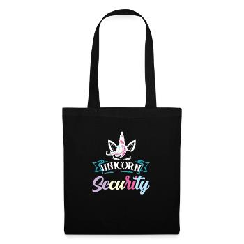 Unicorn security dad mom daughter adult costume ha - Sac en tissu - noir - Devant
