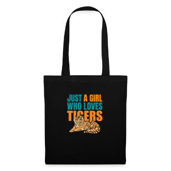 JUST A GIRL WHO LOVES TIGERS - Tote Bag - black - Front