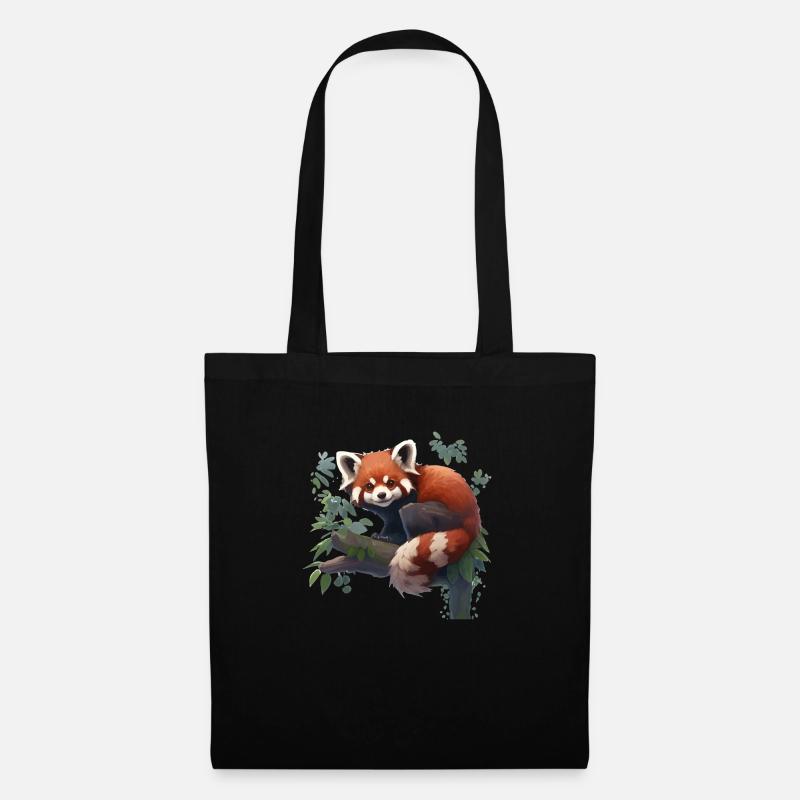 Roter Panda kleiner panda Red panda - Stoffbeutel - Schwarz