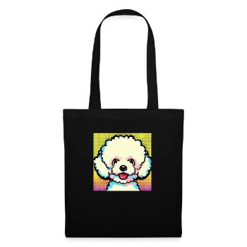 Bichon Frisé Pop Art - Sac en tissu - noir - Devant