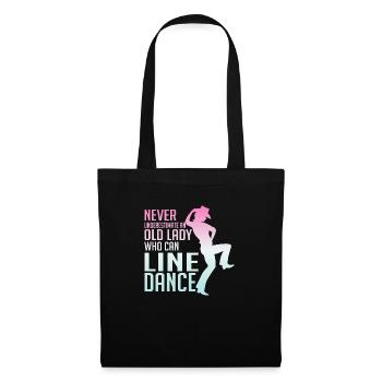 Never Underestimate a Lady Who Line Dance Western - Tote Bag - black - Front
