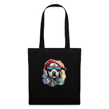 Magical Golden Retriever Christmas Dog in the Snow - Tote Bag - black - Front