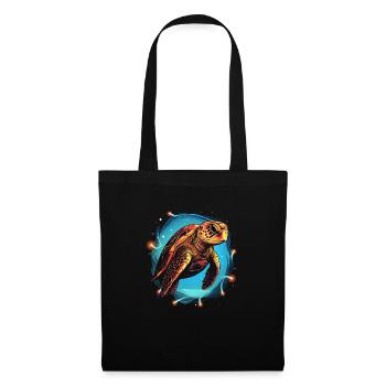 Sea Turtle Xmas Lights, Love turtles - Tote Bag - black - Front