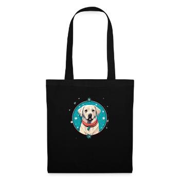 Labrador Retriever Hund Weihnachten, Liebe Hunde - Stoffbeutel - Schwarz - Vorne