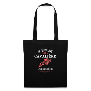 Je suis une Cavalière qui Déchire - Sac en tissu - noir - Devant
