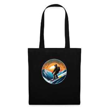 snowboard neige et ski - Sac en tissu - noir - Devant